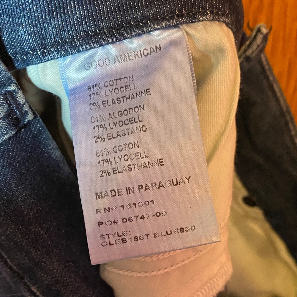 Good American High Rise Dark Blue Jeans - Picture 3 of 7